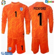 Engleska Jordan Pickford #1 Golmanski Domaci Dres za djecu EP 2024 Dugi Rukav (+ Kratke hlače)